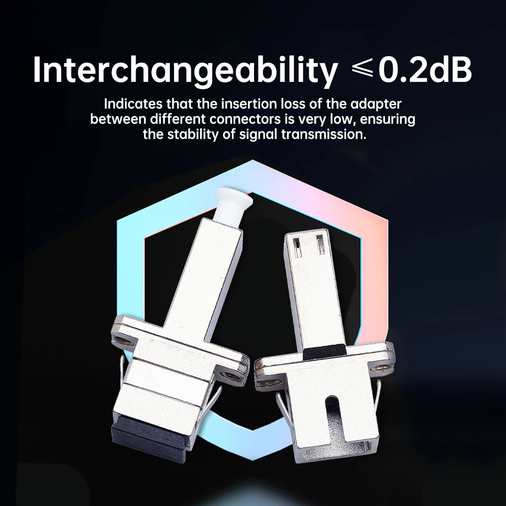 Adaptador Natalink SC a LC hembra UPC conector de fibra óptica híbrida Simplex adaptador de modo único de brida de fibra para acoplador FTTH - imagen 3