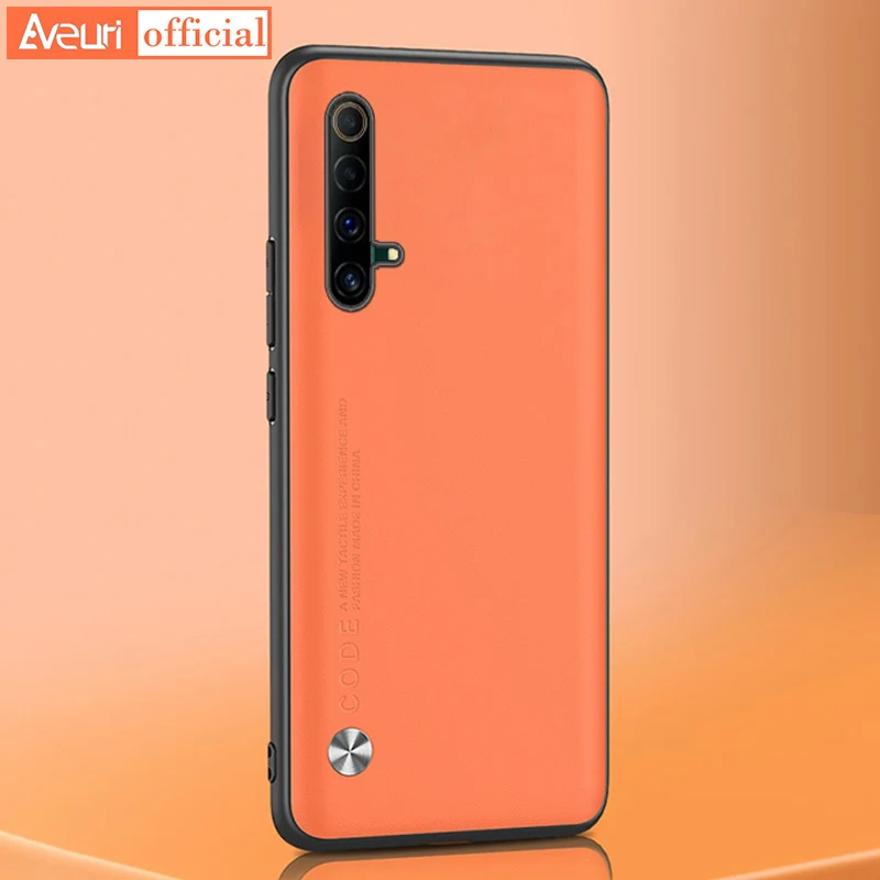 Funda de silicona para Realme X3 SuperZoom, carcasa protectora a prueba de golpes para Realme X50 Pro 5G, lujosa, de cuero PU