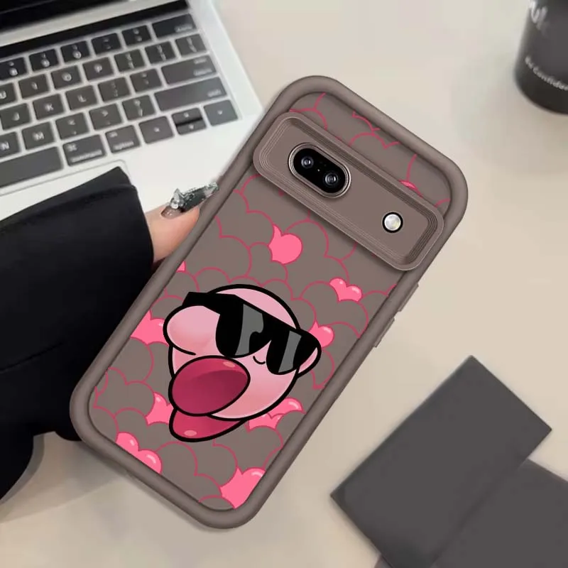 Cartoon Cute K-Kirbys Art Phone Case For Google Pixel 9 8A 8 7 7A Pro XL 5G Eye Ladder Soft TPU Shockproof Cover - imagen 5