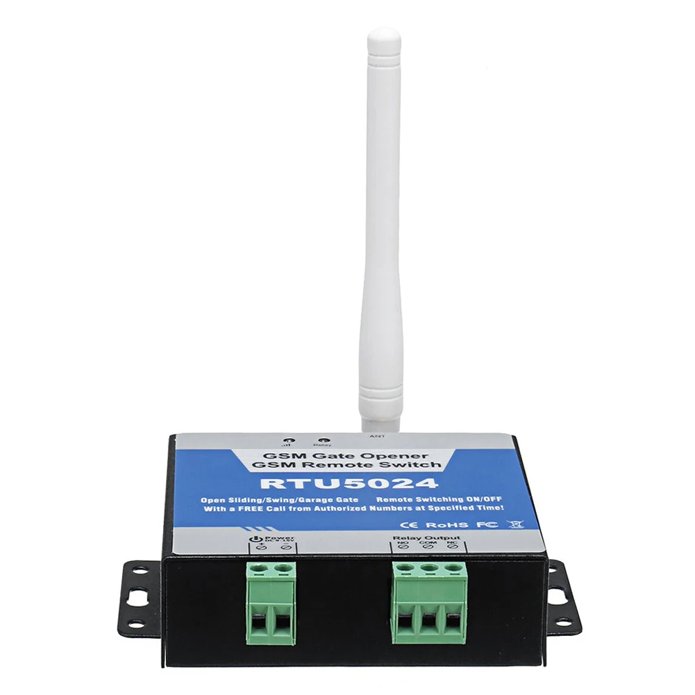 RTU5024 GSM interruptor de relé de apertura de puerta llamada gratuita 850/900/1800/1900MHz enchufe UE EE. UU. para protección de puertas del hogar