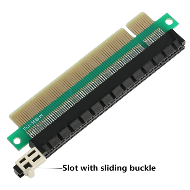 Tarjeta adaptadora vertical PCIE 16x macho a hembra, protección de interfaz de tarjeta elevadora PCI-Express 164 pines 16x para chasis 1U 2U - imagen 2
