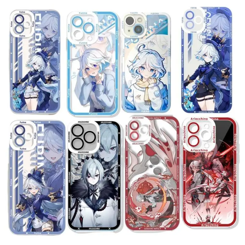Genshin Impact Furina Arlecchino funda para VIVO Y22S Y17S Y15S Y33 Y16 Y35 Y36 Y21 2021 Y21S Y33S V27E V23 V25 V27 Pro V29E