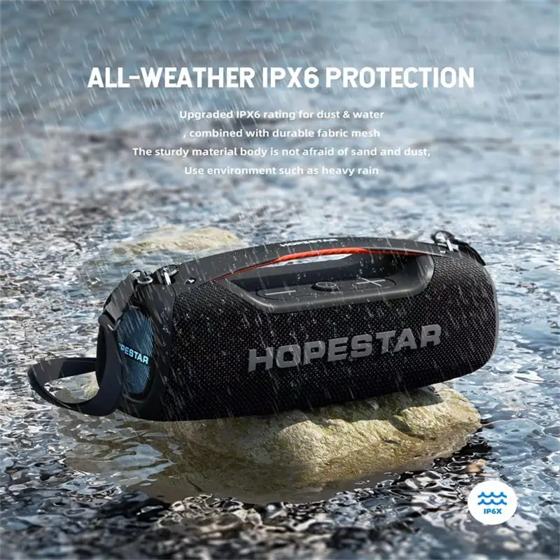 Hopestar-Altavoz Bluetooth A60, portátil, 100W, alta potencia, 15000mAh, superresistencia con micrófono, estéreo, karaoke, inalámbrico - imagen 5