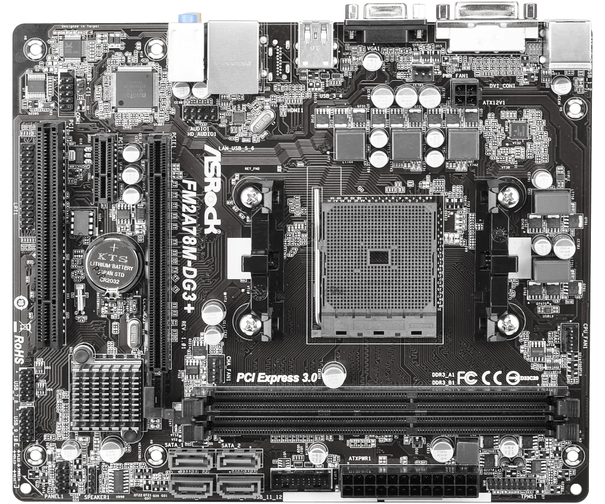 ASROCK FM2A78M-DG3 + placa base FM2 + AMD A78 DDR3 32GB 4xSATA3 Micro ATX compatible con A10 7800 A6 740 Athlon X4 840 A6 540 A8 - imagen 2