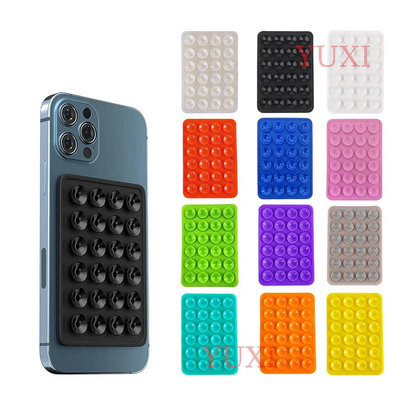 YUXI 1 Uds. Funda de silicona con ventosa para teléfono, agarre antideslizante y pegajoso para teléfono móvil, soporte de agarre fuerte para selfies y vídeos - imagen 3