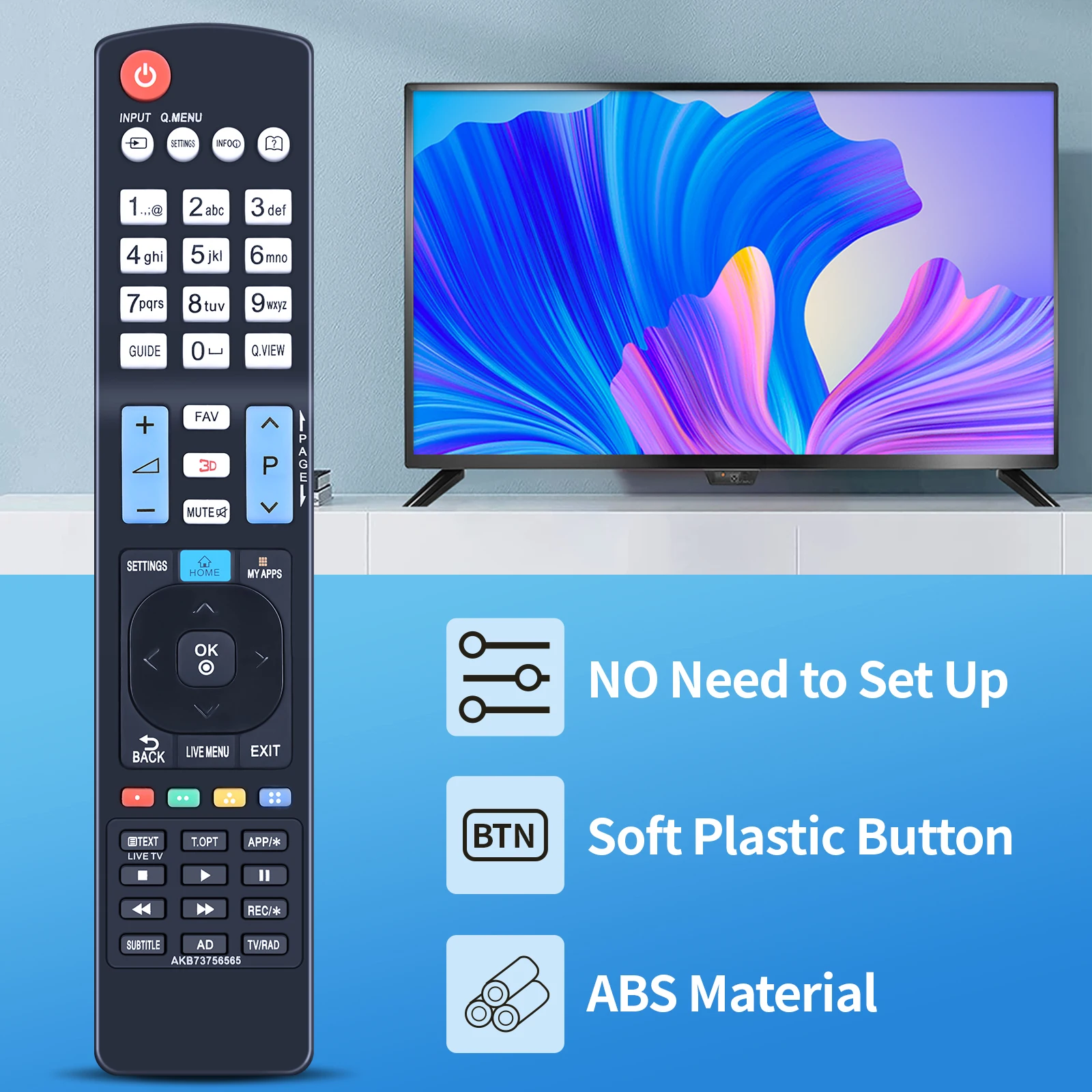 Nuevo AKB 73756565 Control remoto para Smart TV 42LB650V 50LB650V 60LB650V - imagen 3