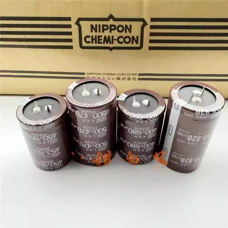 2 unids/lote nuevo Nippon Chemi-con 35x3 5/40/45/50/60mm 500V 330uF/390uF/470uF/560uF/680uF ±20% condensador electrolítico a presión