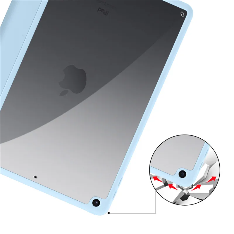 Funda para tableta iPad de 10. a generación 2022, Funda transparente con portalápices, Funda para iPad 10, 9, 8, 7, generación, 10,9, 10,2 - imagen 5