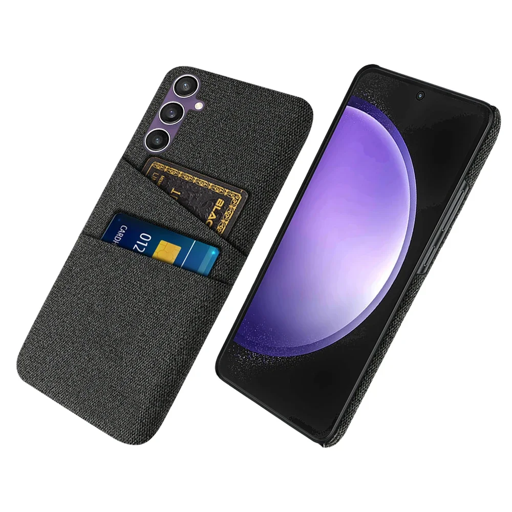 Funda de tela de lujo para Samsung Galaxy S23 FE 5G, cubierta de tarjeta Dual para Galaxy S23fe S 23 FE 5G, SM-S711B de 6,4 pulgadas, SM-S711B/DS - imagen 2