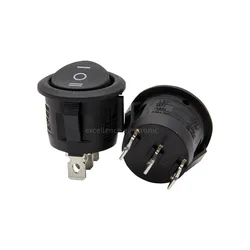 KCD1-105 Interruptor Basculante 23mm SPDT ON-OFF-ON Negro para Barco