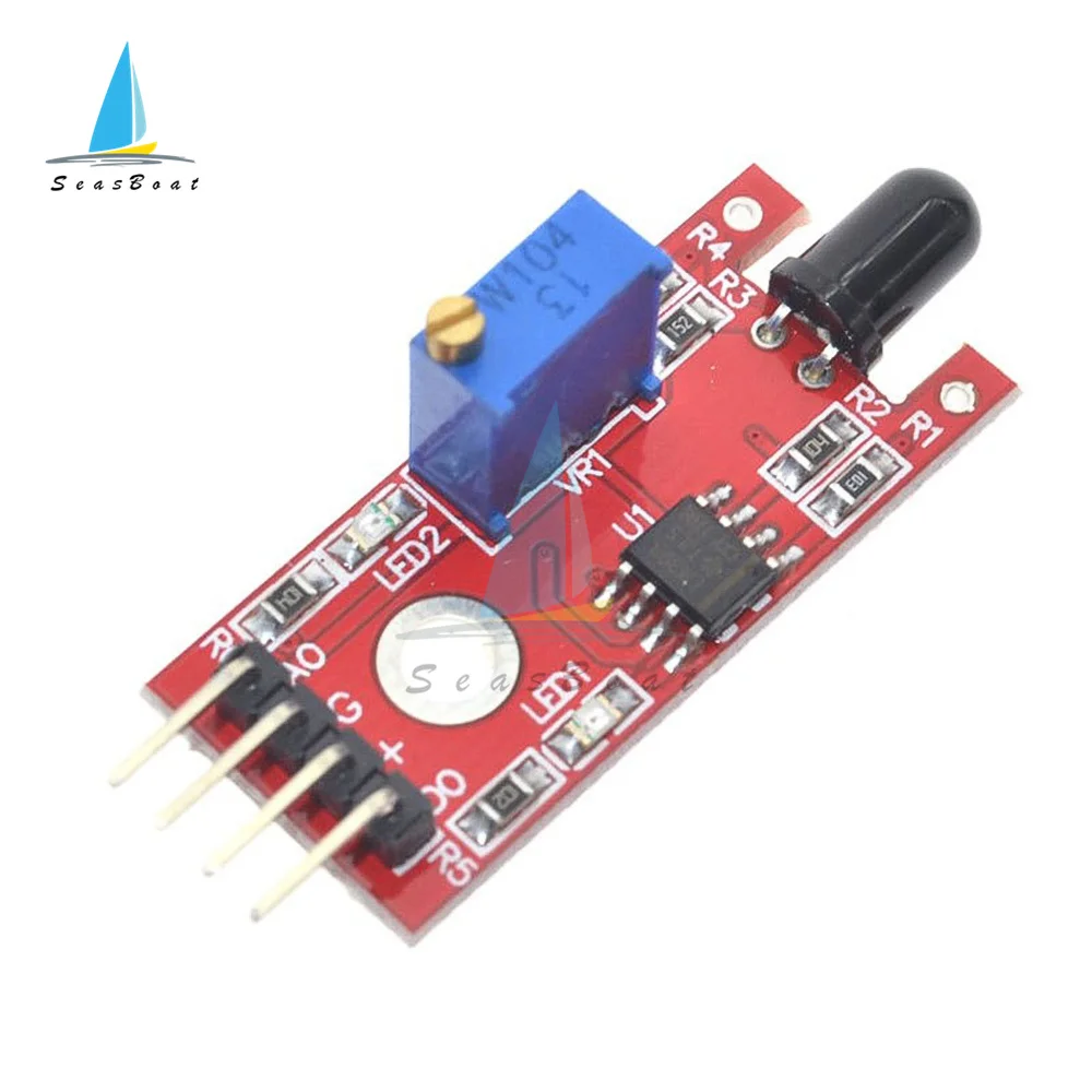 Módulo Detector de temperatura para Arduino, Sensor IR de llama de 4 pines, KY-026 - imagen 5
