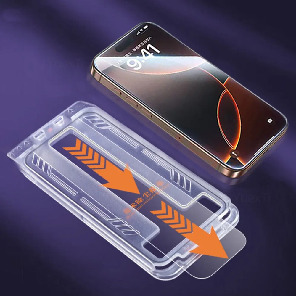 1-3 piezas de vidrio antiespía para iPhone 16 15 14 13 12 11 Pro Max Plus Protector de pantalla de privacidad con caja de fácil instalación sin polvo - imagen 5