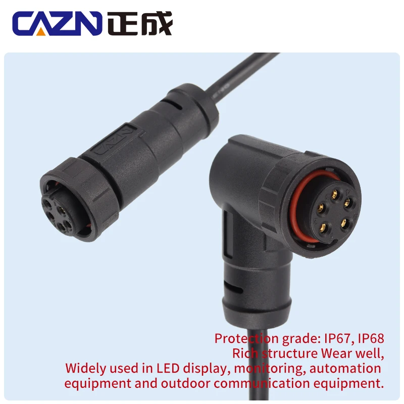 Conector de bayoneta E13 impermeable macho y hembra 2-18 pines enchufe de acoplamiento sobremolchado tipo IP67/IP68 para equipos optoelectrónicos - imagen 5