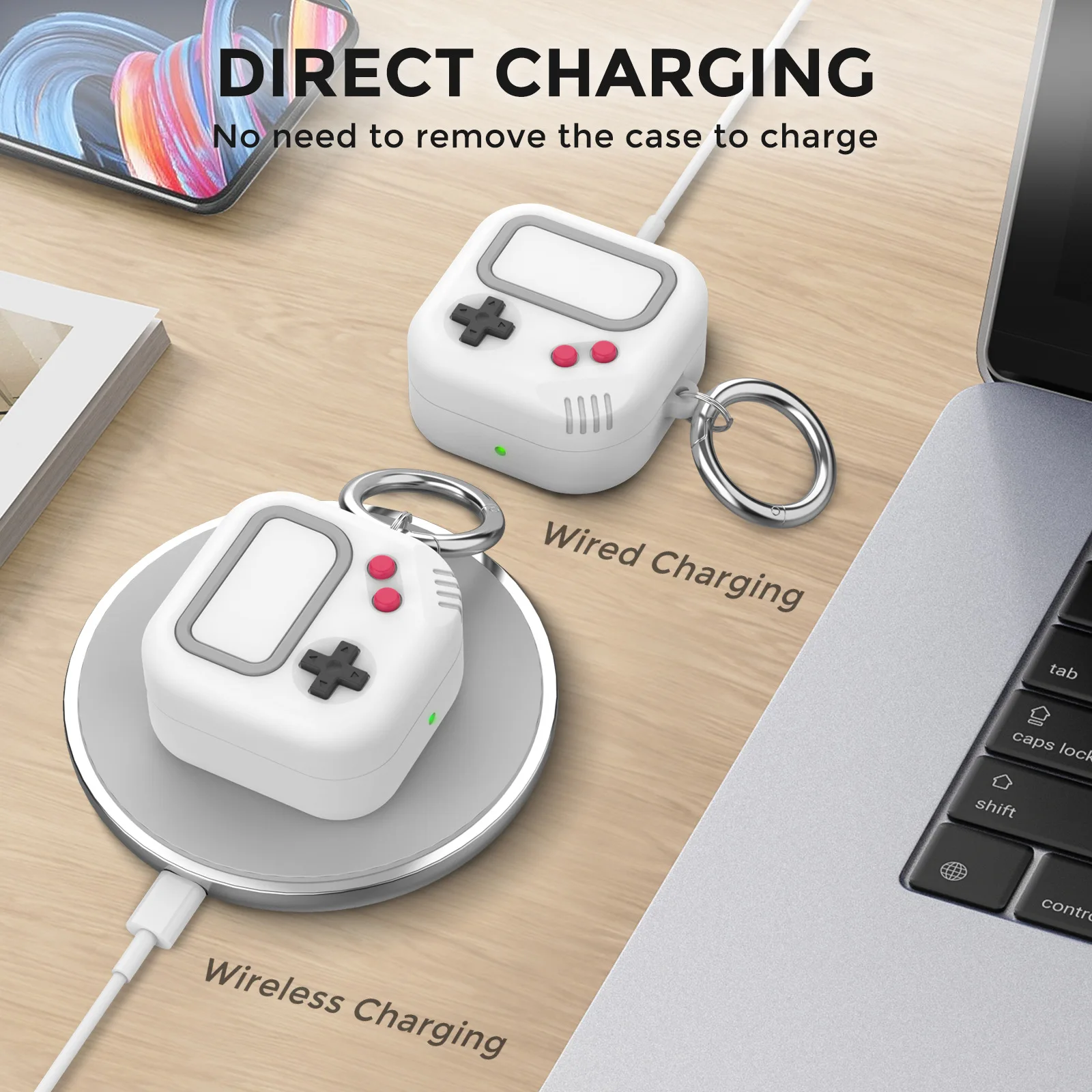 Funda 3D Gamepad Gameboy para Samsung Galaxy Buds Pro Live 2 Pro, caja de auriculares, cubierta suave, funda protectora inalámbrica para Bluetooth - imagen 3