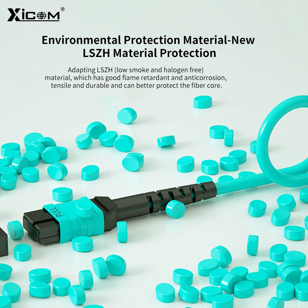 Cable de conexión de fibra óptica 10G, MPO-MPO multimodo UPC OM3 LSZH, Cable de conexión óptica hembra a hembra, 8/12 núcleos, 1M/3M/5M/10M - imagen 5