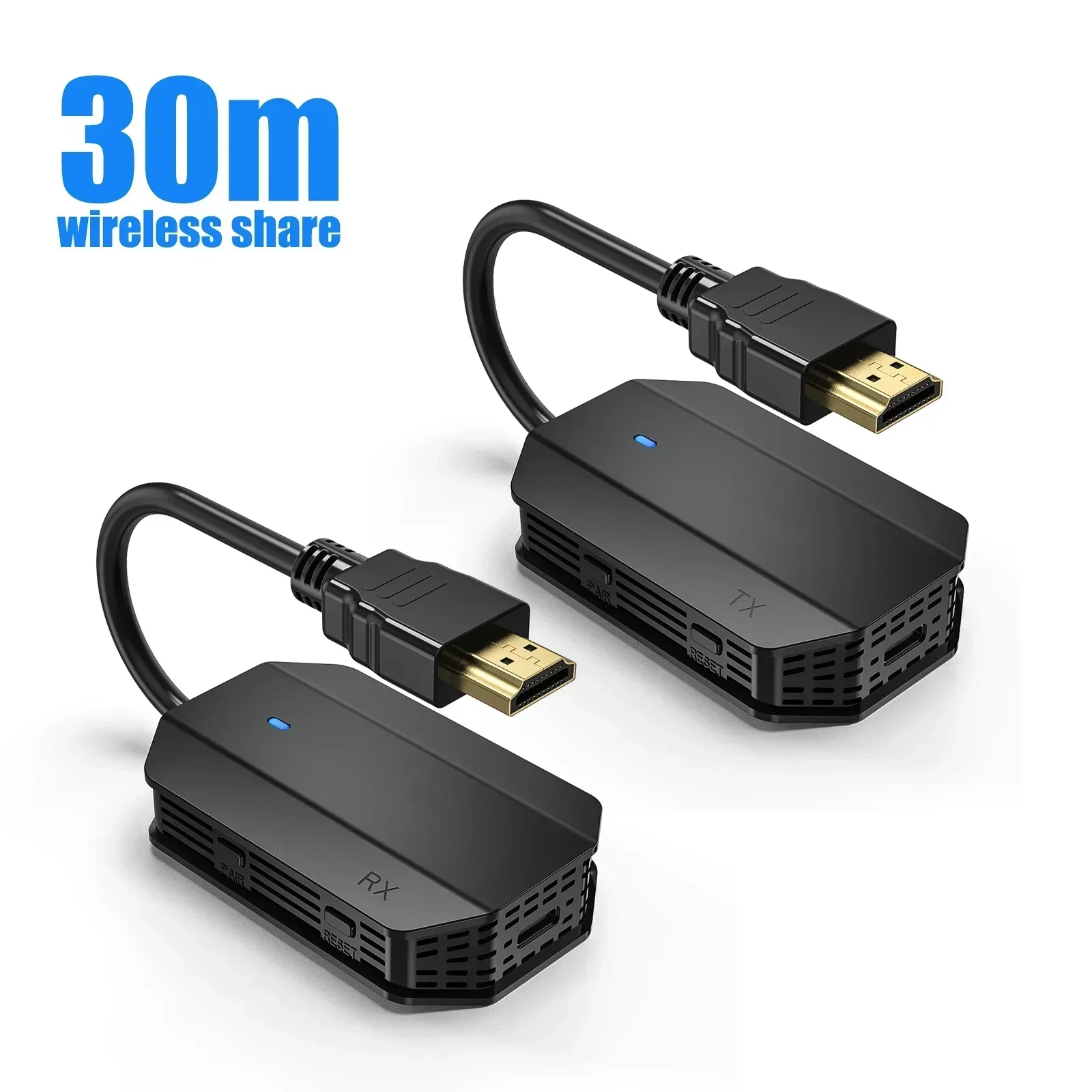 Extensor HDMI inalámbrico de 30m, transmisor y receptor de Audio y vídeo, adaptador de pantalla, transmisión para cámara, portátil, PC a proyector de TV - imagen 2