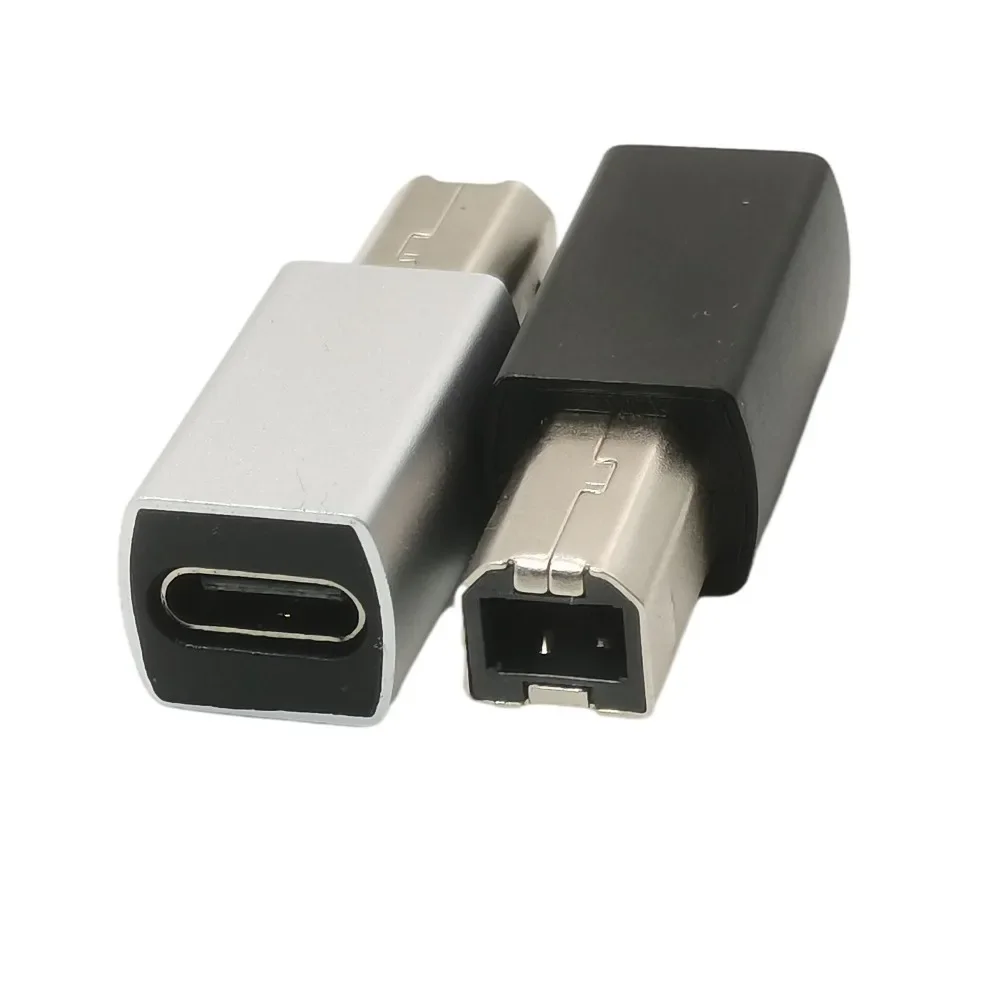 Adaptador USB tipo C hembra a USB B macho para escáner, convertidor de impresora, adaptador de transferencia de datos USB C