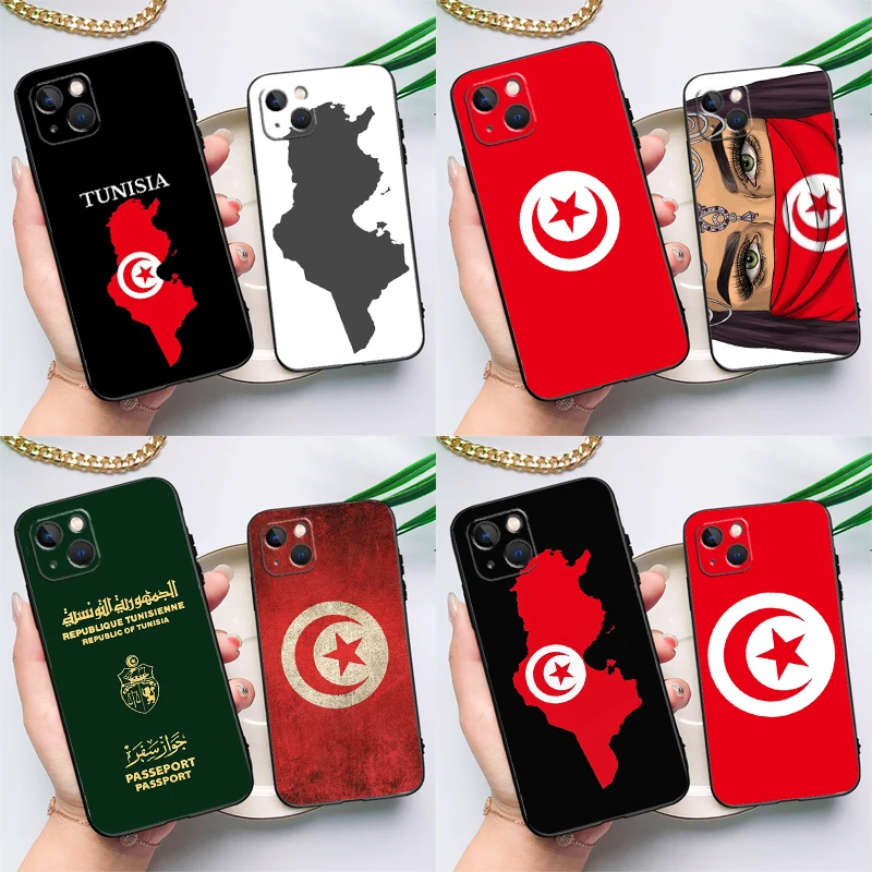Funda con mapa de la bandera de Túnez para Huawei Nova Y91 Y61 Y60 Y70 Y72 Y73 Y90 12i 11i 3i 7i 8i 9 10 SE P20 P40 P30 Lite