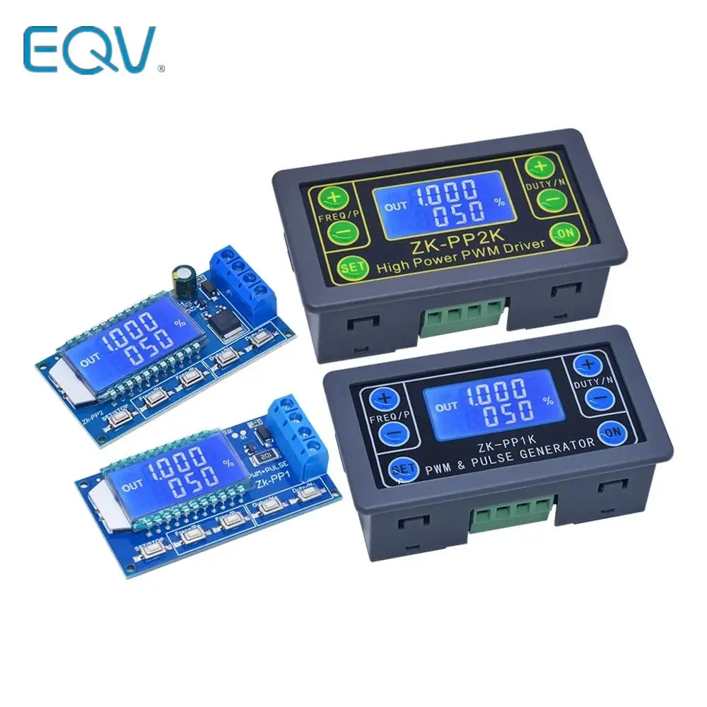 Generador de señal de modo Dual ZK-PP1K, regulador de velocidad del Motor PWM, 8A, 150W, módulo ajustable de ciclo de trabajo de frecuencia, ZK-PP2K