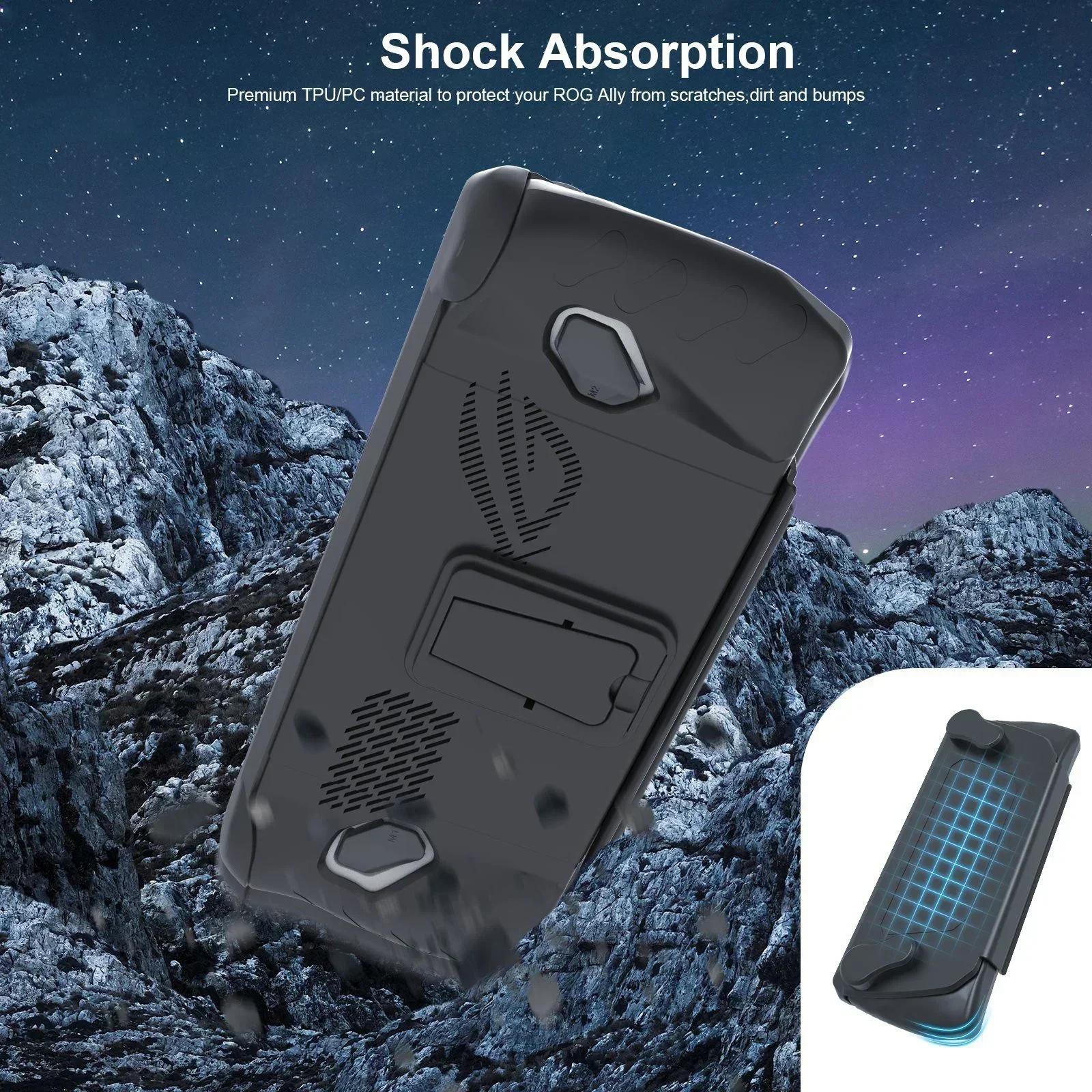 Funda para consola de juegos Asus ROG Ally, a prueba de golpes, con carcasa frontal desmontable, funda protectora para consola de juegos Asus ROG Ally - imagen 3