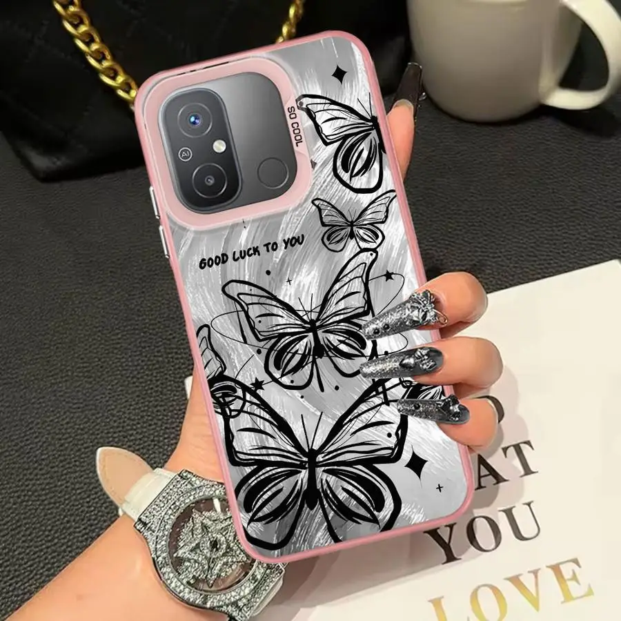 Funda para Xiaomi Redmi A1 A2 Plus 9T 12C K60 10C A5 13C 14C 9C funda trasera para teléfono arte hermosa mariposa - imagen 2