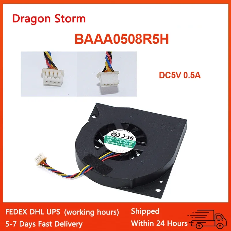 Nuevo ventilador de CPU BAAA0508R5H 5V 0.50A para Gigabyte BRIXS GB-BXi5H-4200 GB-BXi5-5200 ventilador de refrigeración 4 pines 4 cables