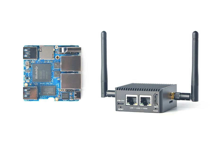 NanoPi R5C Rockchip RK3568B2 A55 puerto Ethernet Dual 2,5G compatible con módulo WiFi M.2 Linux/Openwrt/Linux/Ubuntu - imagen 3