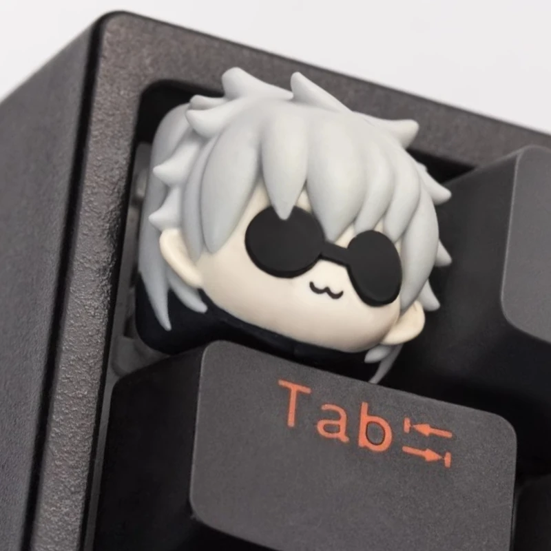 Gojo Satoru Keycap dibujos animados Anime Jujutsu Kaisen tema personalizado teclas de resina para teclado mecánico de juegos de eje transversal - imagen 3