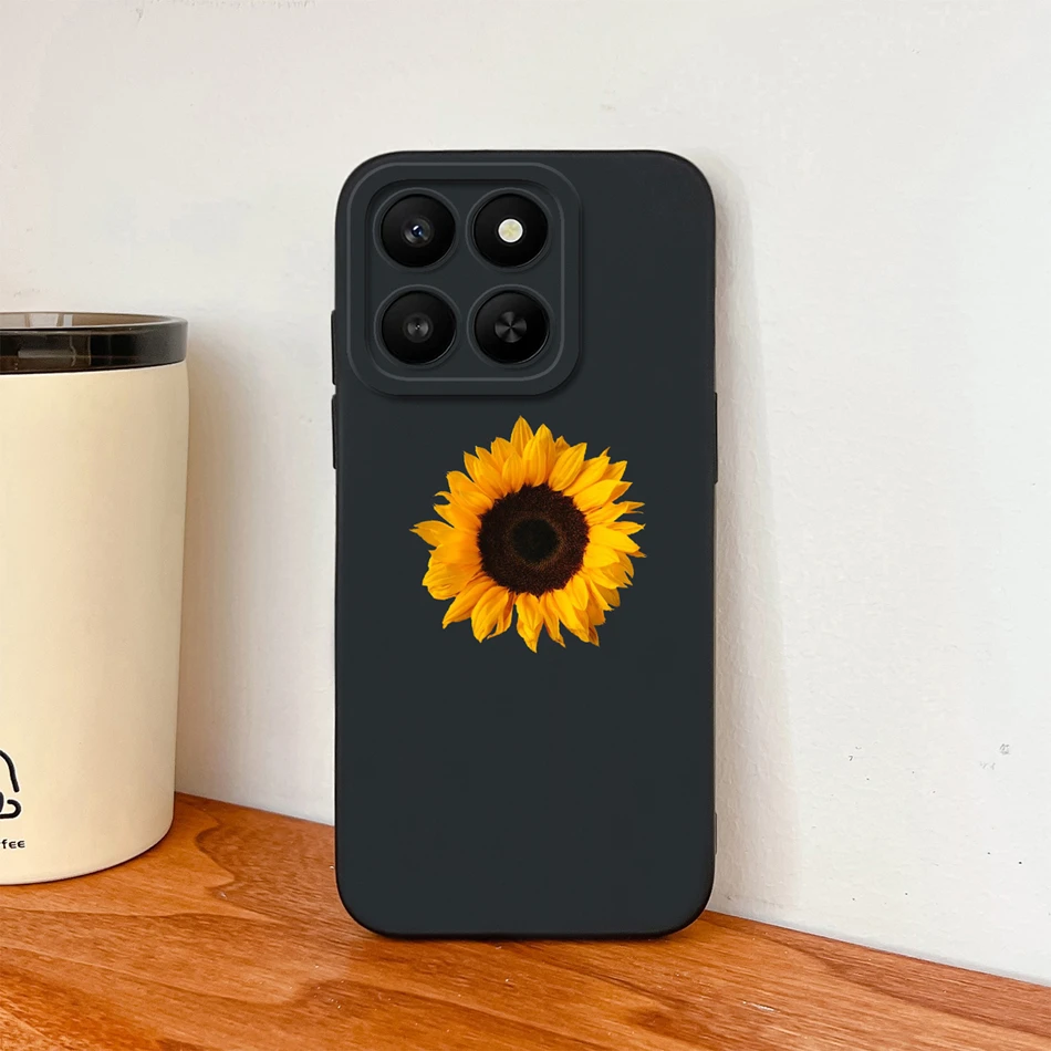 Funda para Honor X7D X9D, funda trasera de silicona líquida suave a prueba de golpes con flores de caramelo, protección de lente mejorada, carcasa de teléfono para niñas - imagen 3