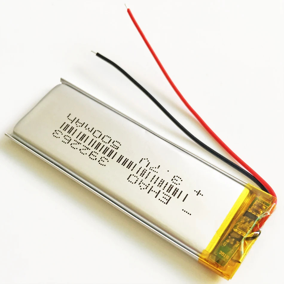 10 Uds 392263 3,7 V 500mAh LiPo baterías recargables para cámara Mp3 GPS PSP juego de vídeo 3,9*22*63mm - imagen 5
