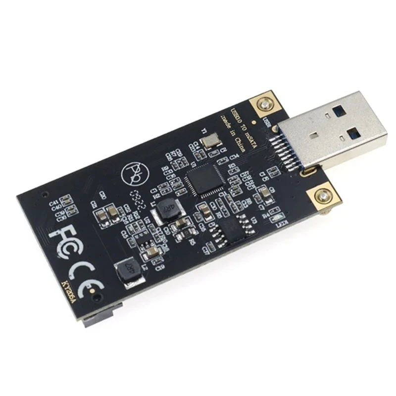 Unidad de estado sólido Msata a USB 3,0 para disco duro móvil, Chip ASM1153E, Plug And Play para tamaños 30X50, negro de alta calidad, 1 unidad
