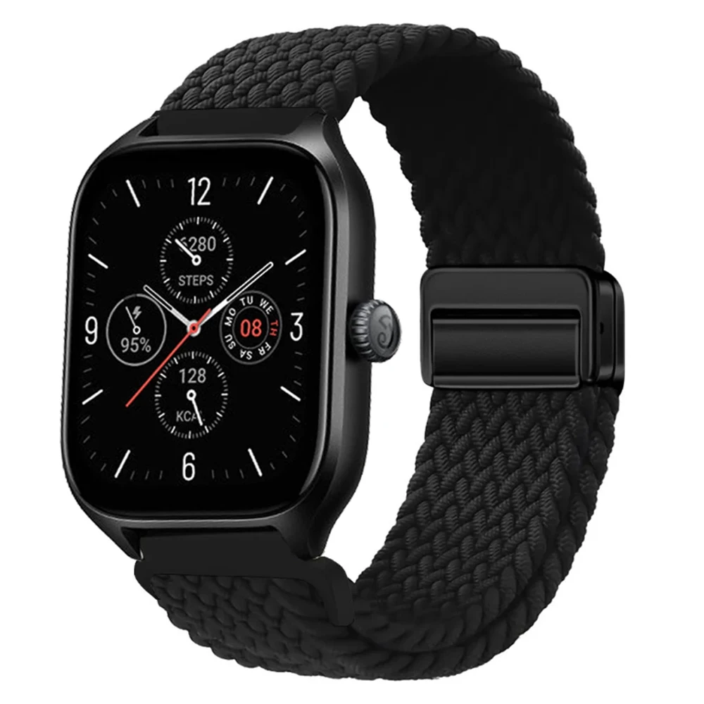 Correa con hebilla magnética trenzada para Amazfit GTS/2/2e/3/4/2 Mini/GTR 47mm/GTR2/4/3/Pro pulsera de nailon Amazfit Bip 20/22mm - imagen 5