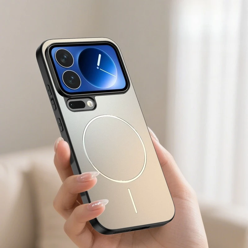 Para Xiaomi 17 Pro Max funda para Magsage funda de teléfono mate magnética para Xiaomi Mi17 17pro a prueba de golpes TPU + PC cubierta de carga inalámbrica