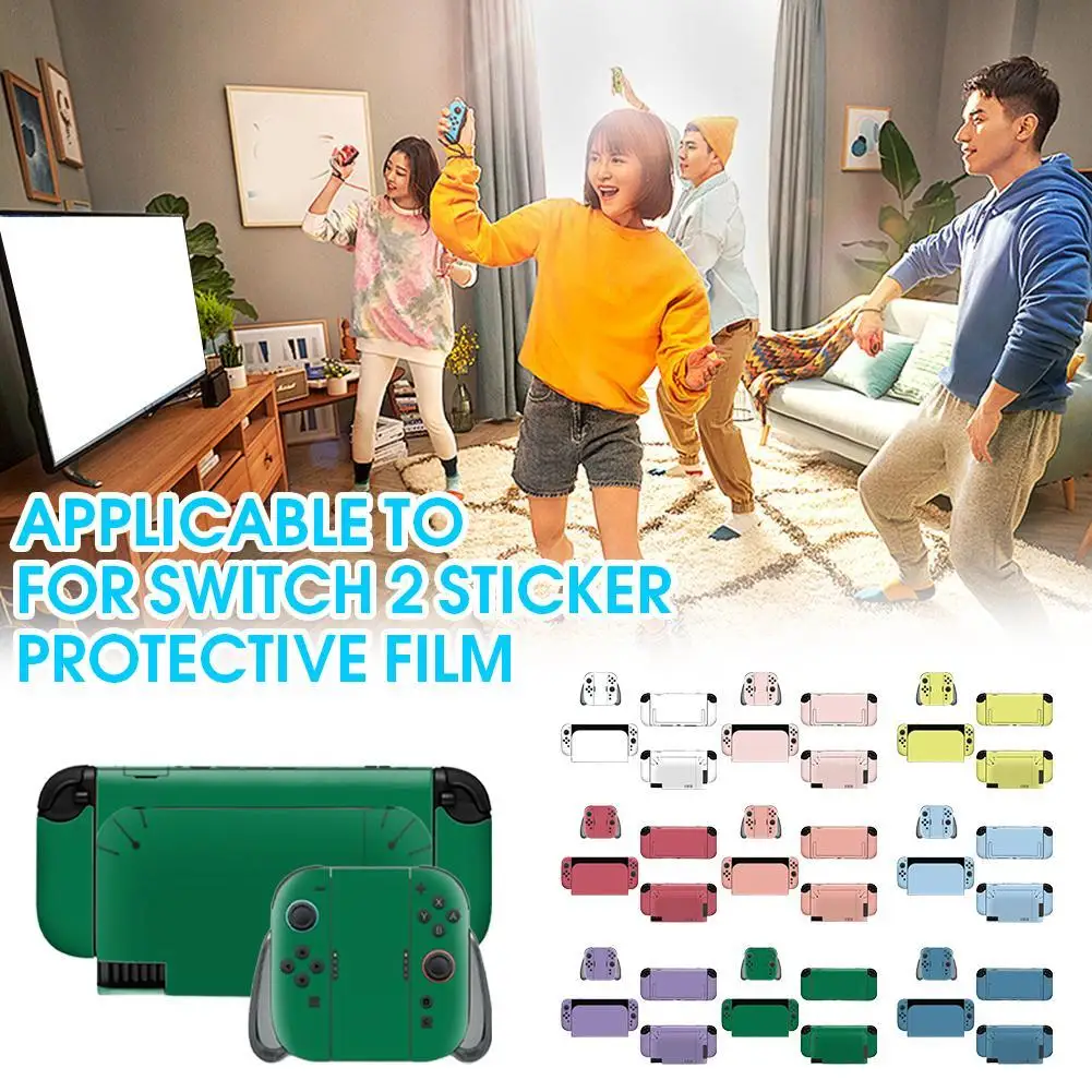 Para Switch 2 pegatina de piel película protectora antiarañazos pegatina de consola película de cuerpo completo decoración resistente a los arañazos y al desgaste