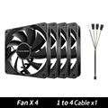 4PCS Fan Black