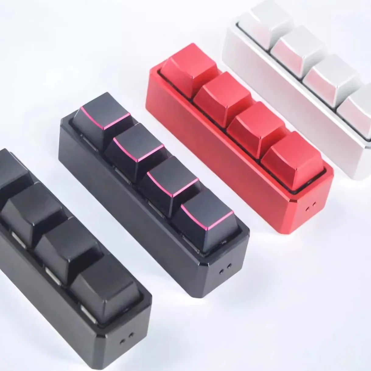 Metales Mini 4 teclas teclado tapa probador de eje aluminio DIY personalizado CNC interruptor de Metal abridor de eje para probador de interruptor