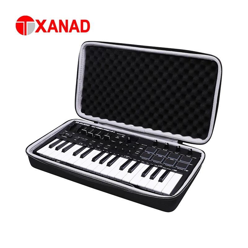 XANAD-estuche rígido EVA para M Audio Oxygen Pro Mini, controlador de teclado MIDI USB de 32 teclas, bolsa de almacenamiento de transporte de viaje