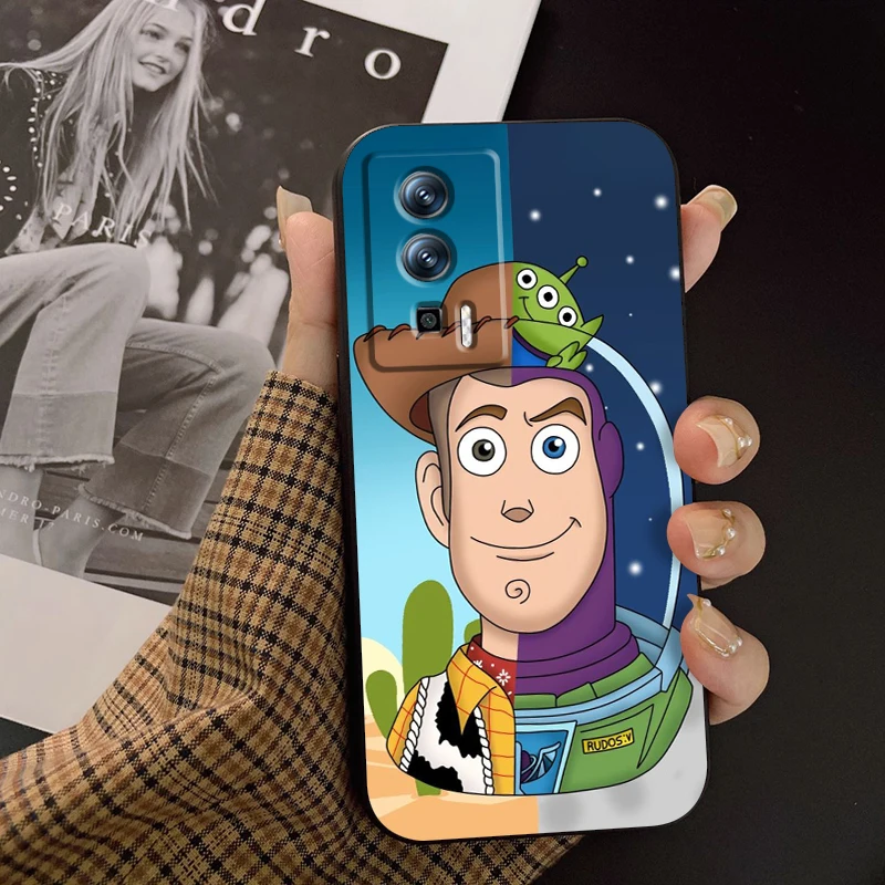 Toy Story-funda de teléfono de dibujos animados de Disney, carcasa negra para Xiaomi Redmi 9A 9C 9AT 10C 9 9T 10 12C 13C A3 12 K60 A1 K50 K40 5G - imagen 3