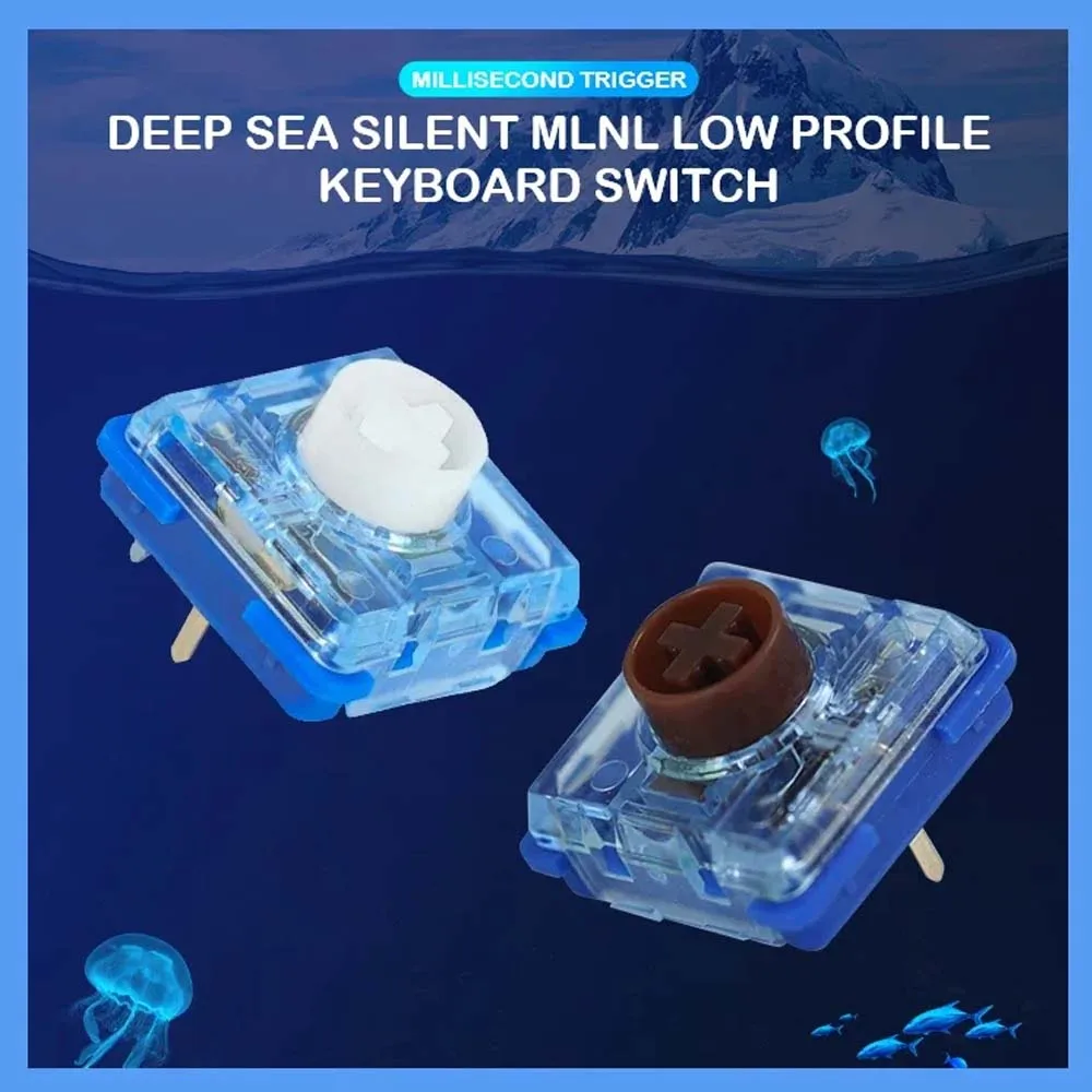 Kailh-Mini interruptor silencioso de bajo perfil para aguas profundas, isla solitaria/caída de ballena, MINI lineal rosa para 1353 Hitbox MG68 Xiaoshun A75