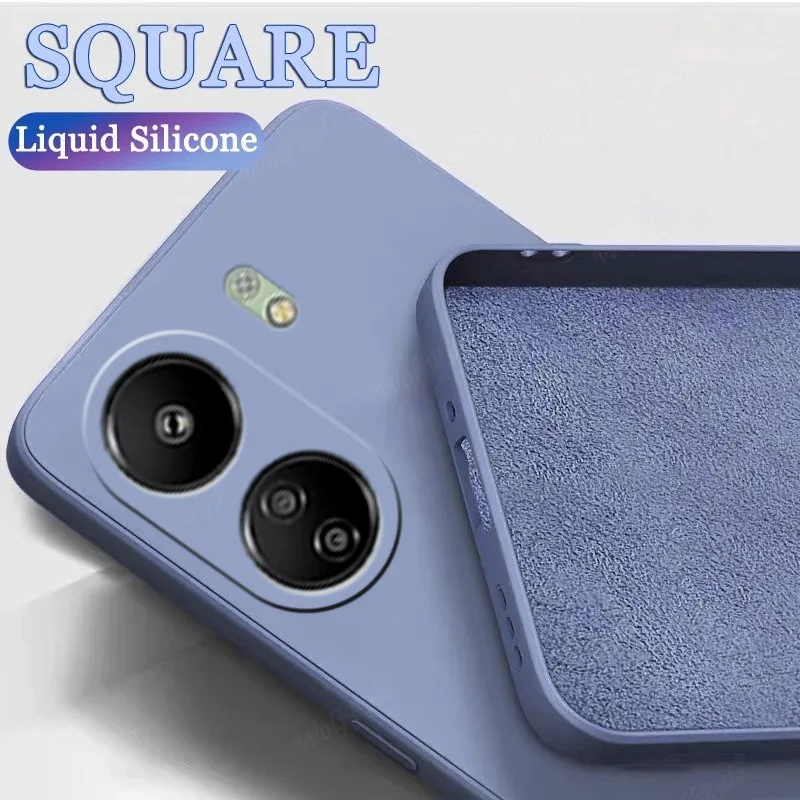 Para Poco C65 funda Xiaomi Poco C65 Capas teléfono parachoques trasero silicona líquida a prueba de golpes TPU funda suave Poco C65 C 65 Fundas