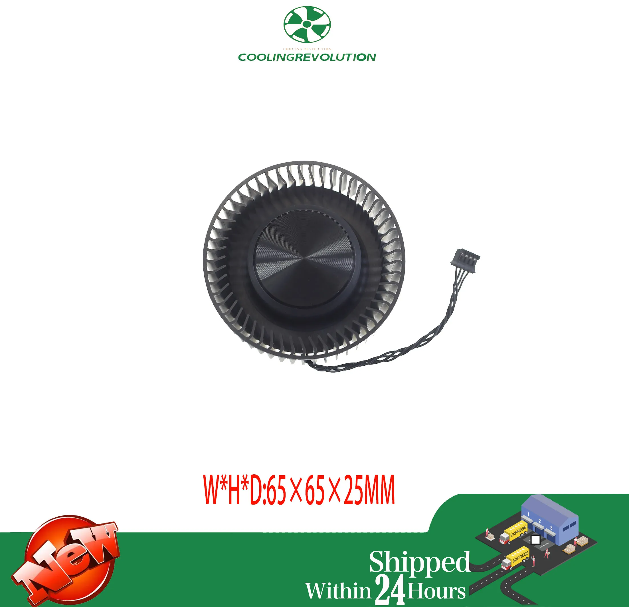 Ventilador de refrigeración para tarjeta gráfica HP NVIDIA GEFORCE RTX 2080, ventilador de L34254-001 de 65MM, 65x65x25MM, 4 pines, BFB0712HF - imagen 2