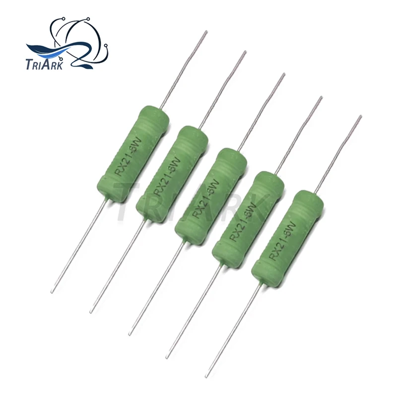 5 uds resistencia enrollada de alambre RX21 6W 0.05R 0.1R 1R 2R 5.1R 10R 27R 39R 47R 51R 68R 100R 150R 390R 470R 510R 820R 10K 15K resistencia - imagen 2