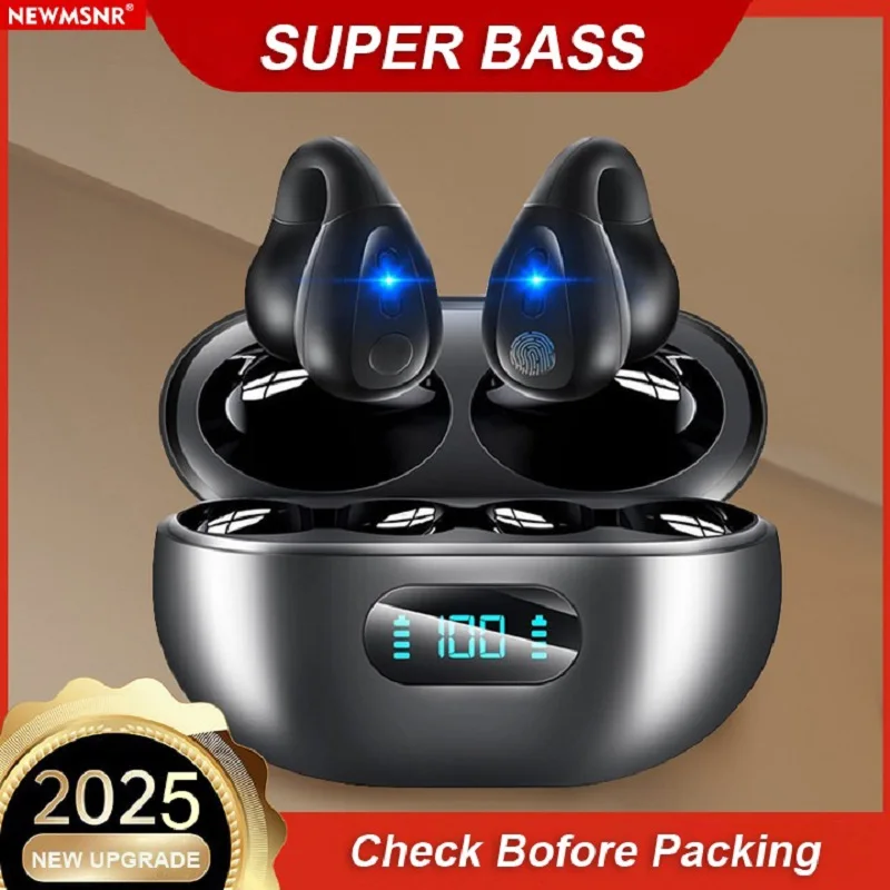 Auriculares de conducción ósea con Clip, sonidos envolventes LED, inalámbricos por Bluetooth 5,3, auriculares con reducción de ruido, deportivos - imagen 2