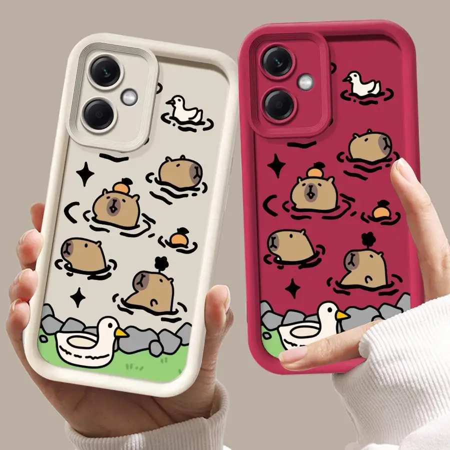 Funda de teléfono de dibujos animados de capibara para Xiaomi Mi 11T Pro 11 Lite TPU suave
