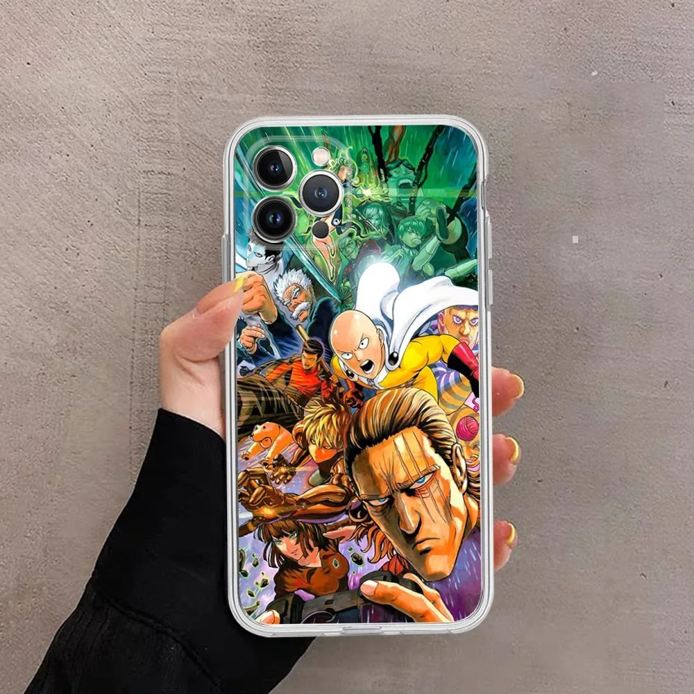 Funda de teléfono Anime One Punch Man para IPhone 15 14 11 12 13 Mini Pro XS Max, Funda 6 7 8 Plus X XR SE 2020 - imagen 2