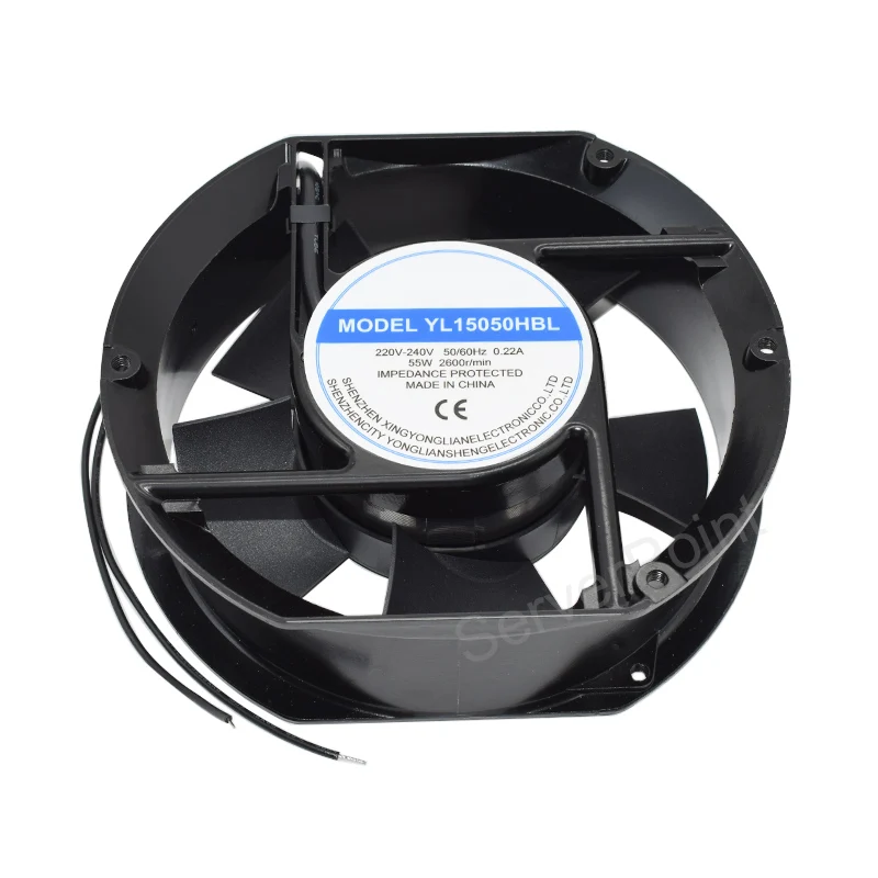 Original YL15050HBL AC 220V-240V 0.22A 55W 2600RPM 50/60HZ 2 cables 17251 17cm 172*150*51mm ventilador de refrigeración para armario