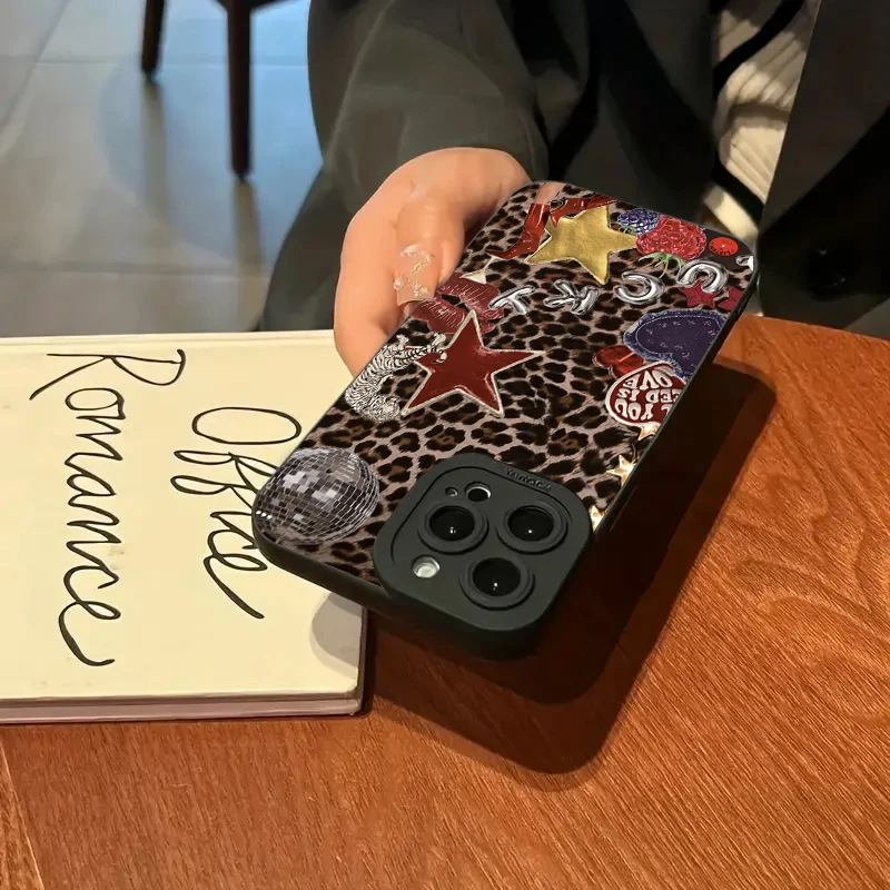 Funda de teléfono con diseño de estrella y leopardo Vintage de guepardo para Xiaomi Mi 15 14T 13T 12T Pro 14 13 11 Lite NE Poco F6 F5 X5 M6 X7 Pro - imagen 4
