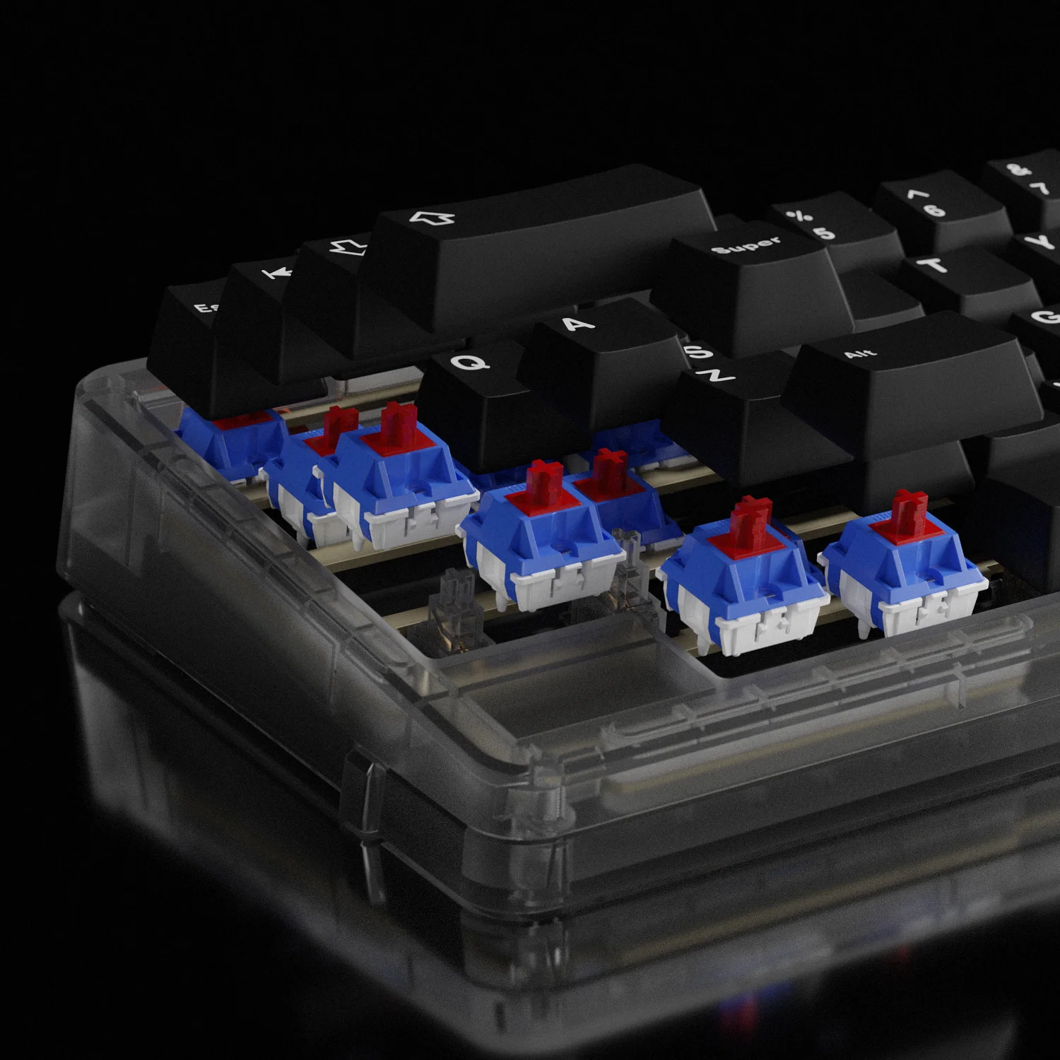 BCKeys×HMX Martini V2 Teclado mecánico interruptores lineales DIY fuerza de Actuación lubricada de fábrica 42g 48g vástago LY - imagen 2