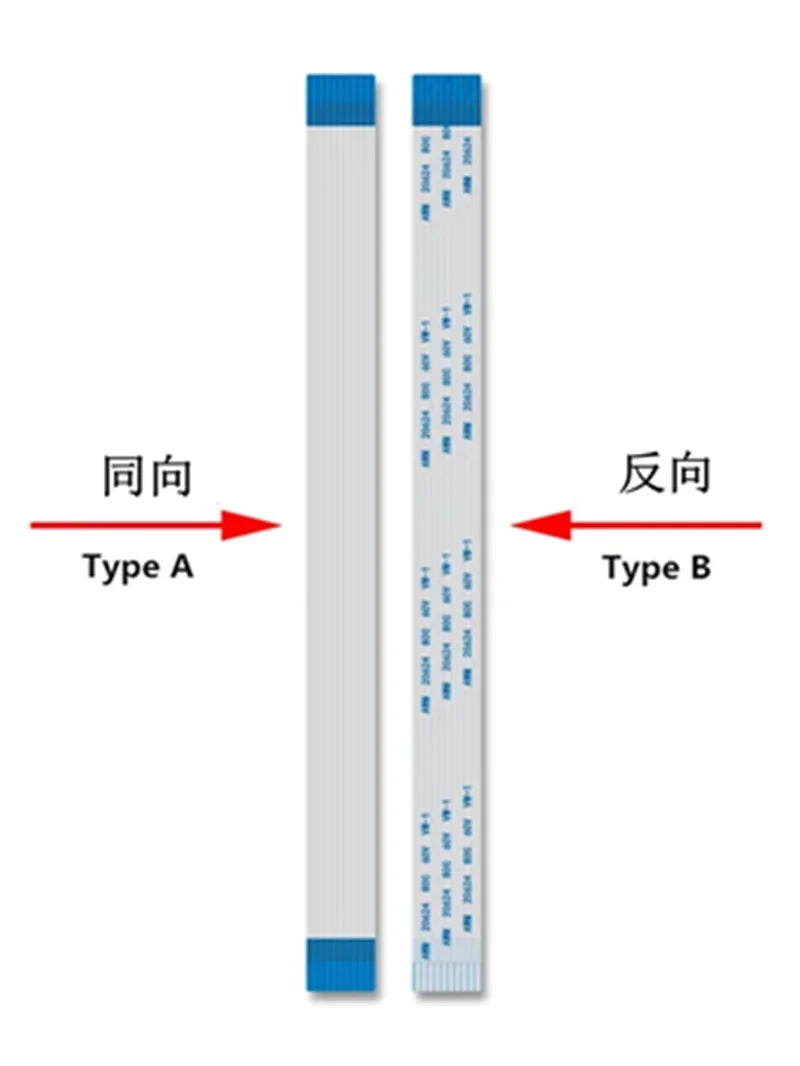 Cable plano Flexible, 5 piezas, FFC FPC AWM 20624 80C 60V VW-1 1,0 MM 5/7/9/11/13/17/19/21/23/25/31/35/38/44/46/48/51/52/54 pines - imagen 3