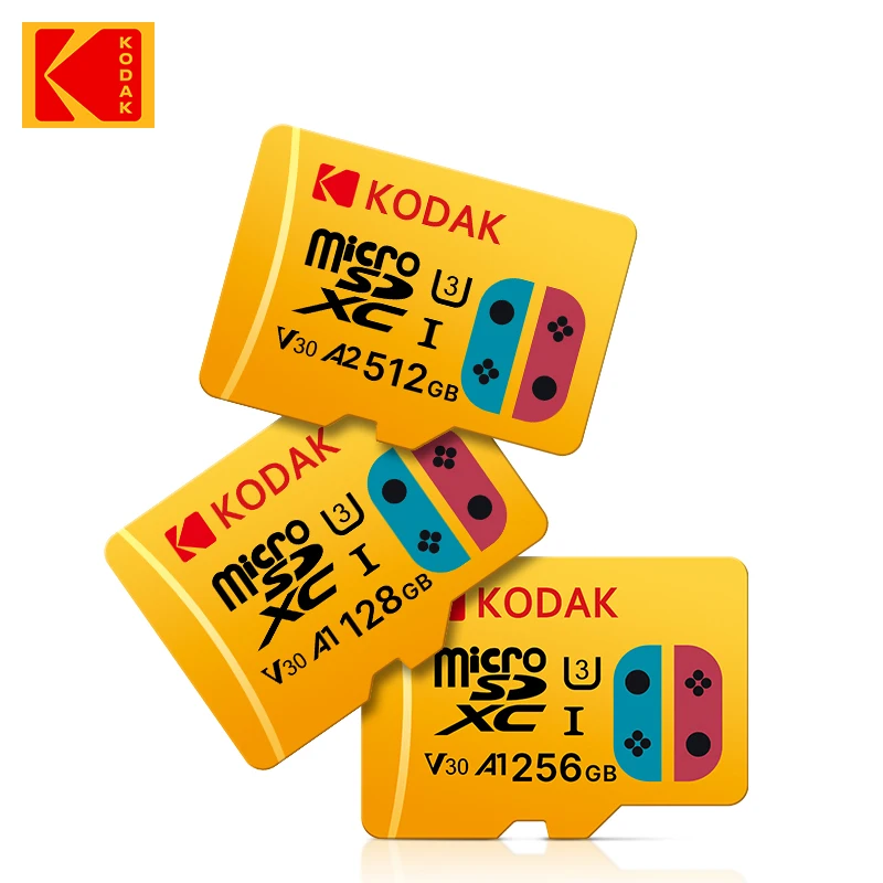 Tarjeta de memoria Micro SD KODAK 128GB 256GB 512GB A2 hasta 100MB/s Class10 U3 tarjeta microsd TF 4K HD para teléfono de monitoreo de juegos - imagen 5